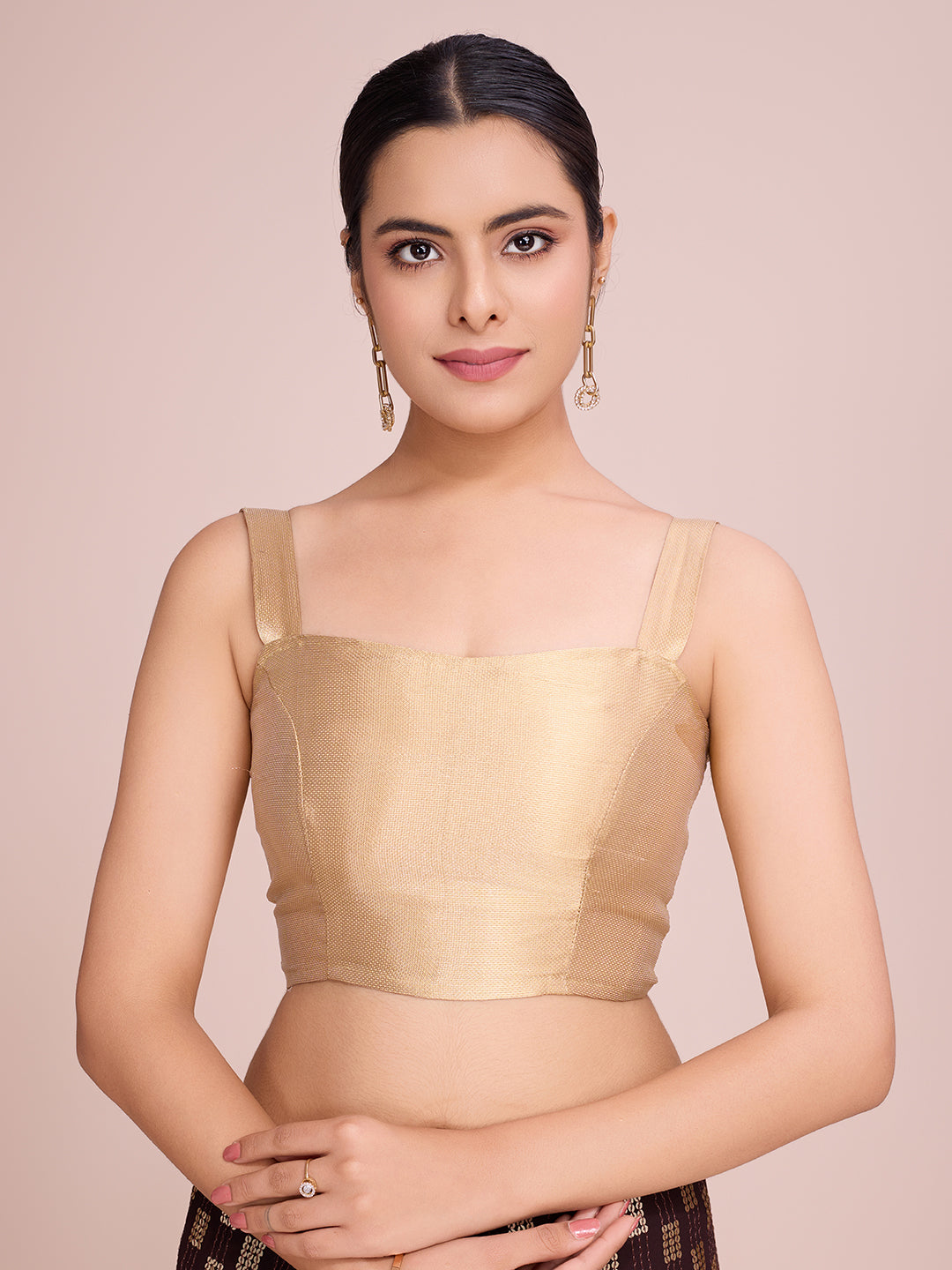 elegence women's georgette saree with blouse piece ( 0164-coffee )