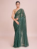 Elegence Women's Georgette Saree With Blouse Piece ( 0164-Green )