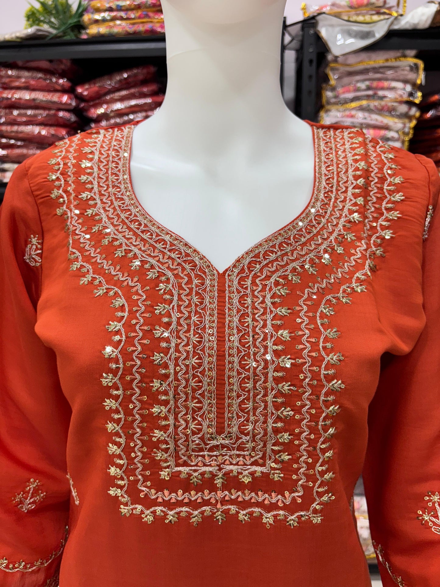 presenting the navratri special 3 pcs premium plazo set in pure roman silk fabric with to make you the centre of attention