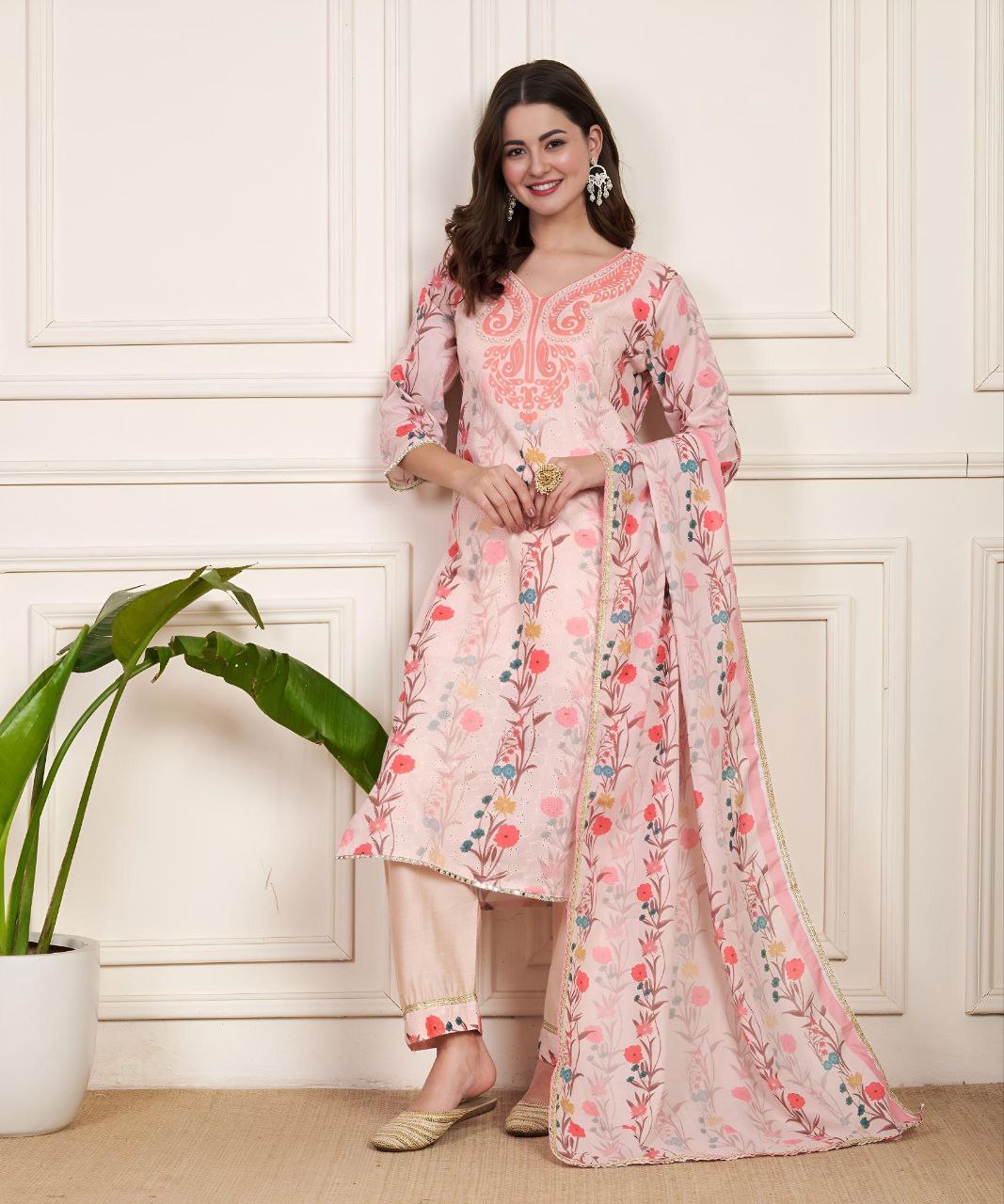 pakistani new shifli lunching linen suit set