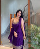 🦋 Đěsigner Party Wear Look Pur Heavy Faux Georgette Top Plazzo & Dupatta Set👗