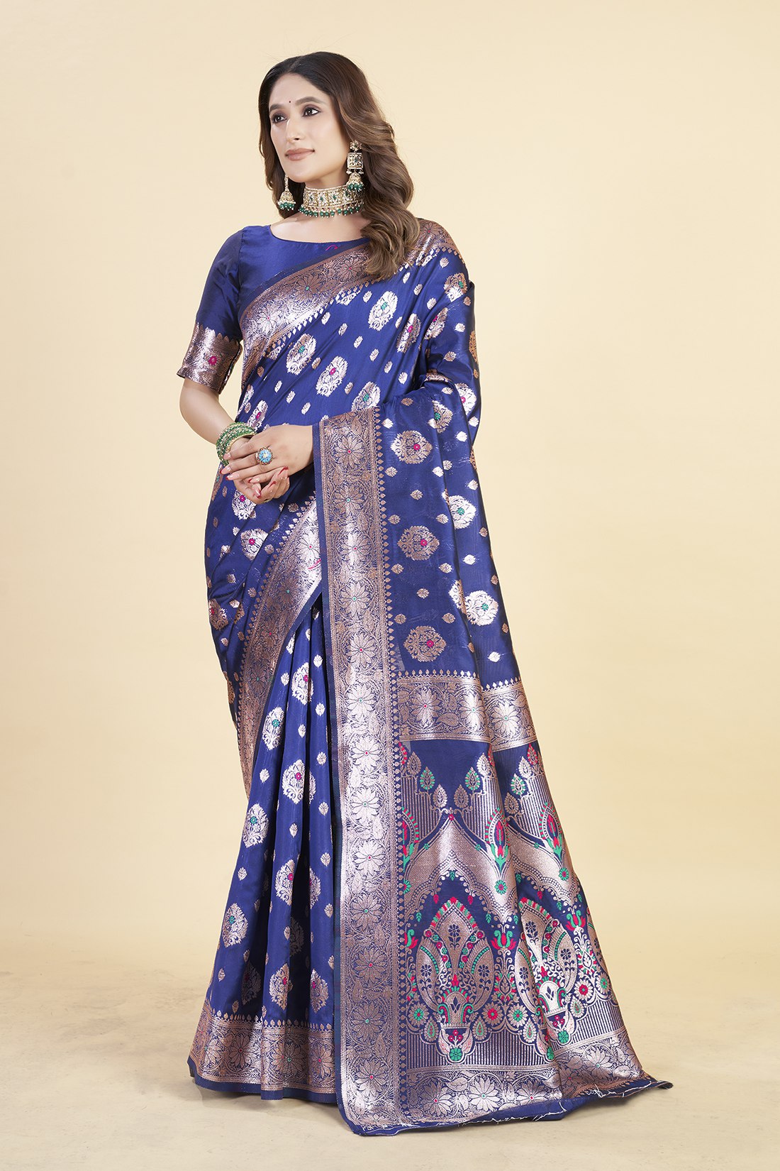 luxury banarasi saree in royal – perfect for weddings & festive wear