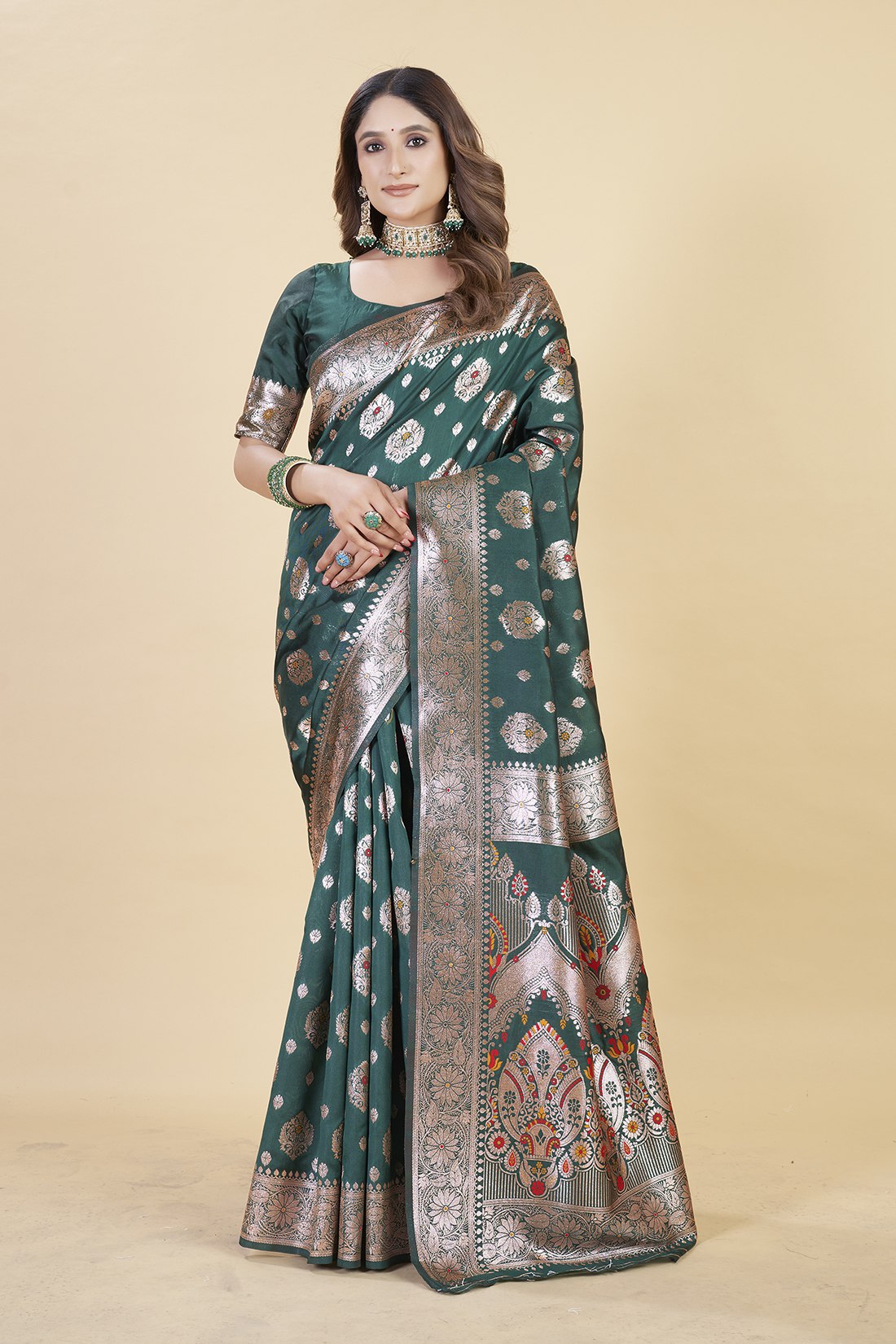 luxury banarasi saree in royal – perfect for weddings & festive wear