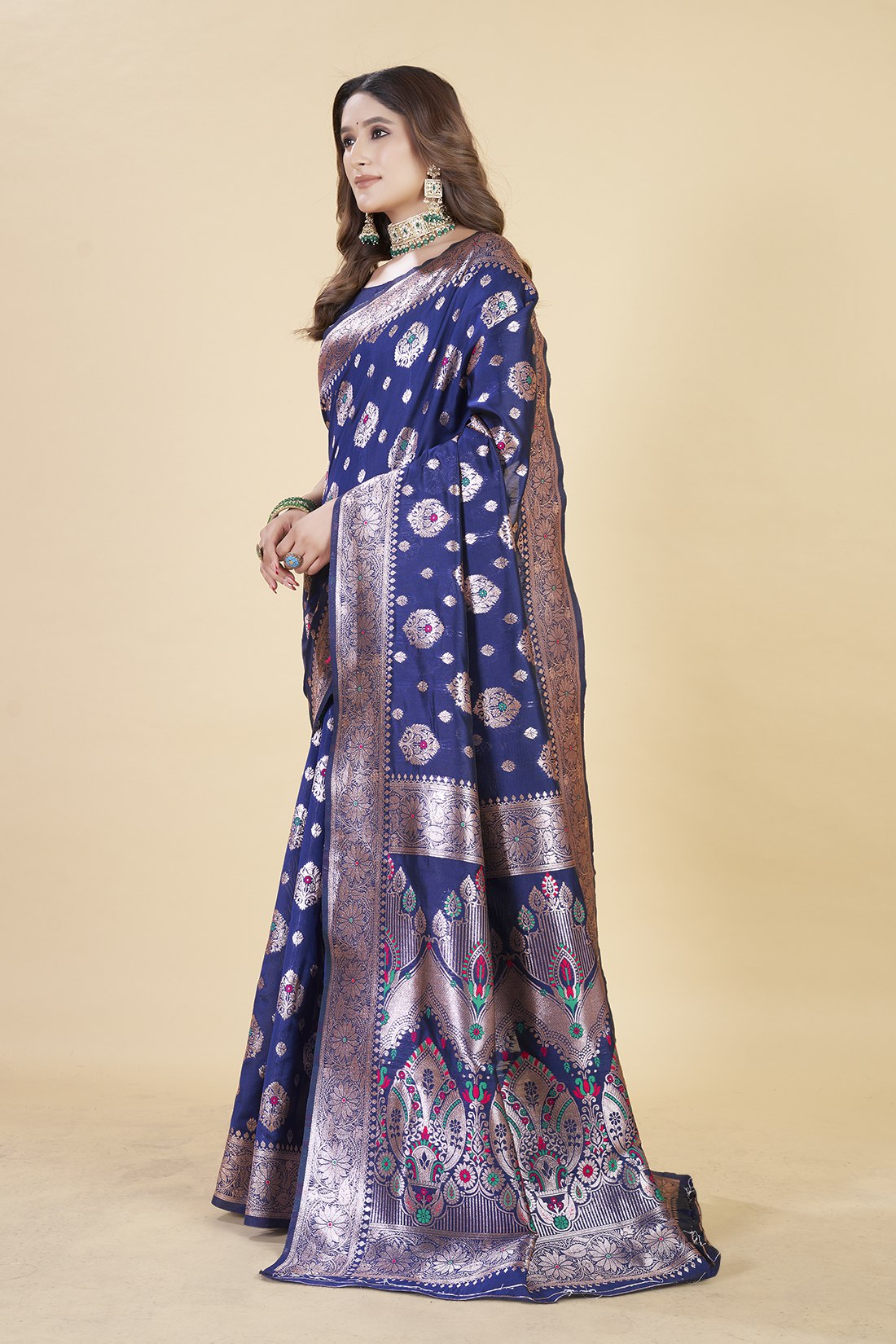 luxury banarasi saree in royal – perfect for weddings & festive wear