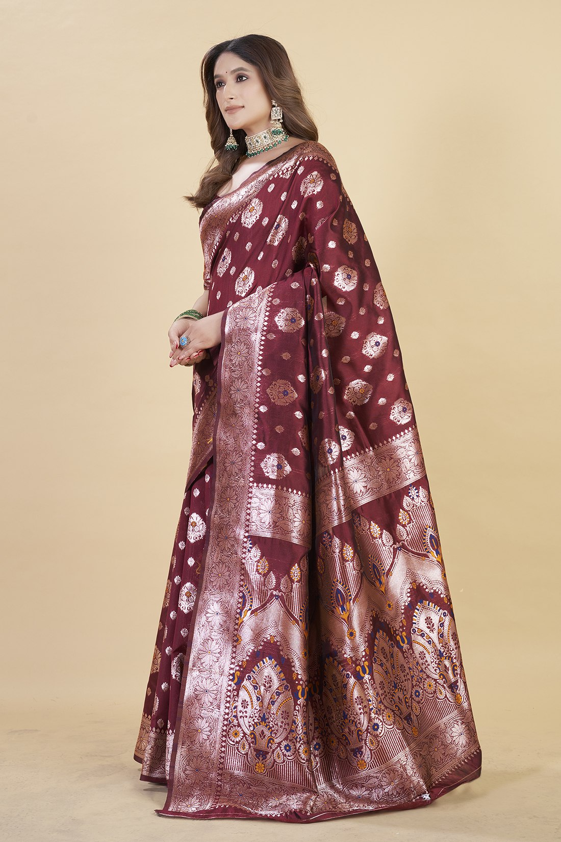 luxury banarasi saree in royal – perfect for weddings & festive wear
