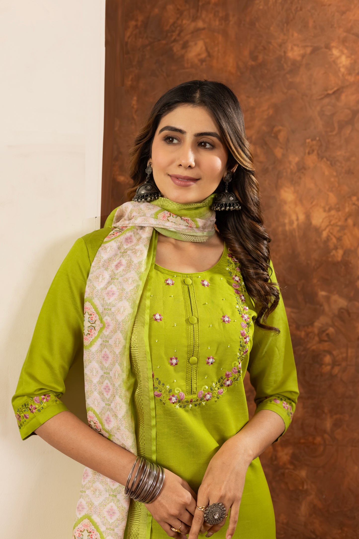 👗👗 elegant straight kurti pant dupatta set 👗👗