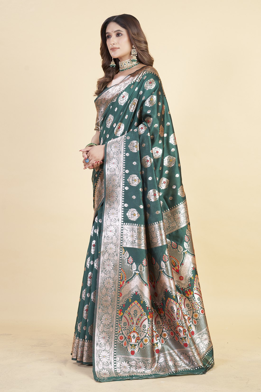 luxury banarasi saree in royal – perfect for weddings & festive wear