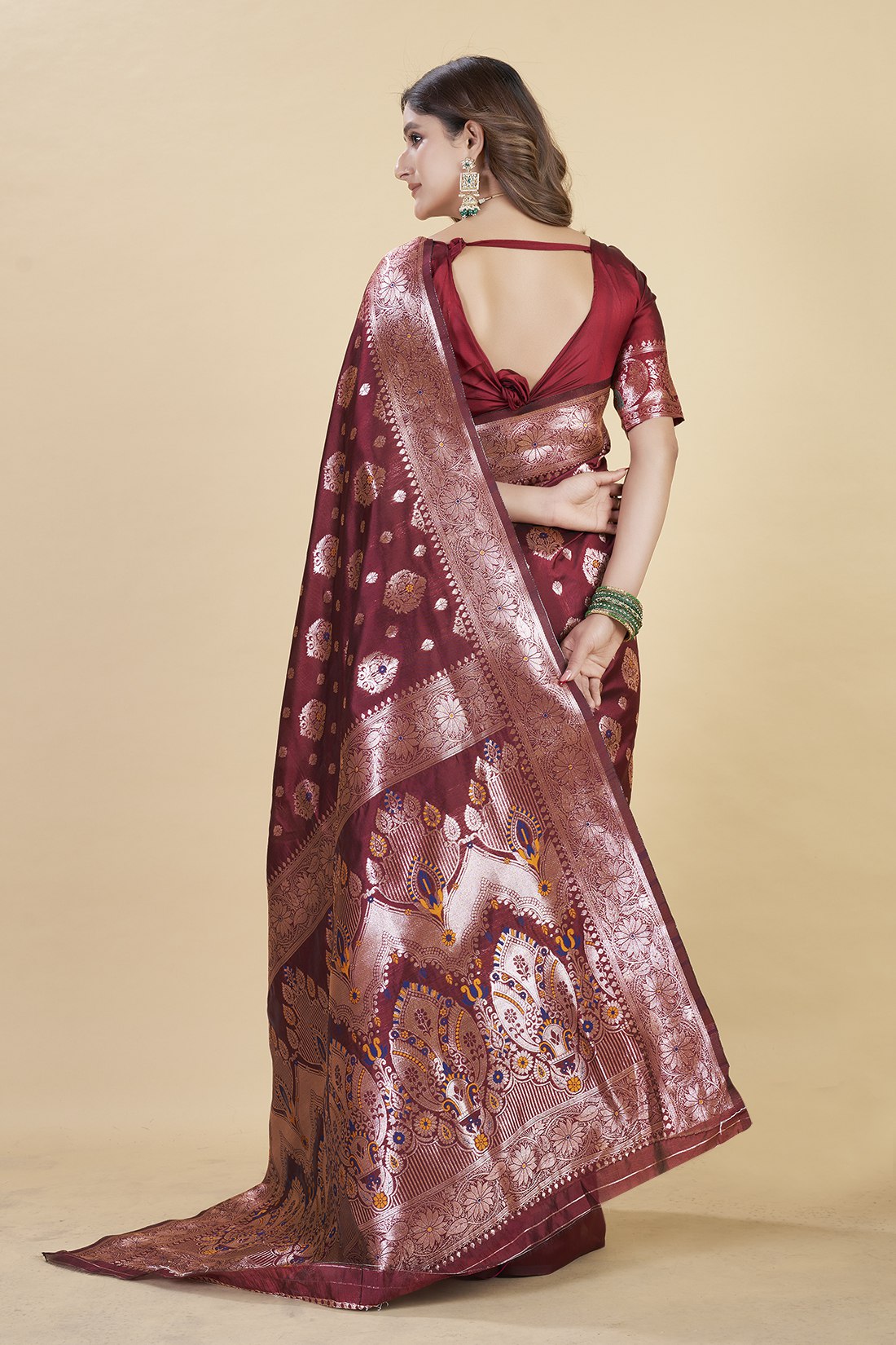 luxury banarasi saree in royal – perfect for weddings & festive wear
