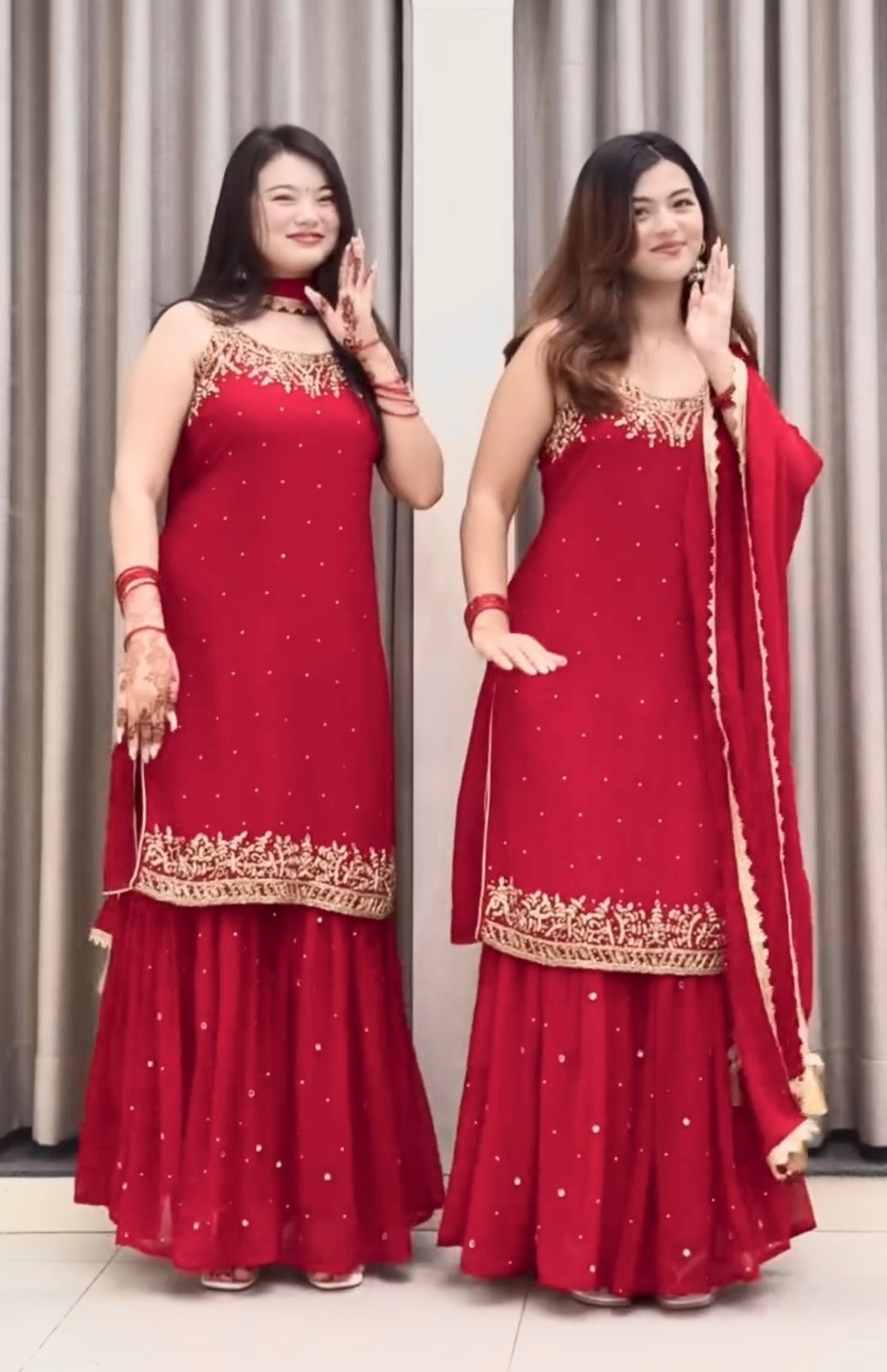 🦋 đěsigner party wear look pur heavy faux georgette top plazzo & dupatta set👗