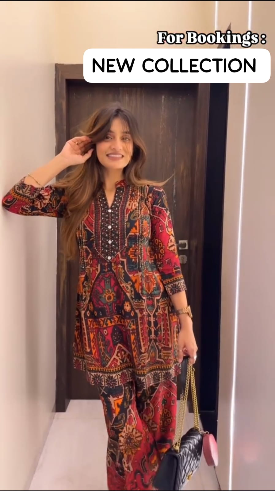 designer printed kurta with matching pants – festive ready
