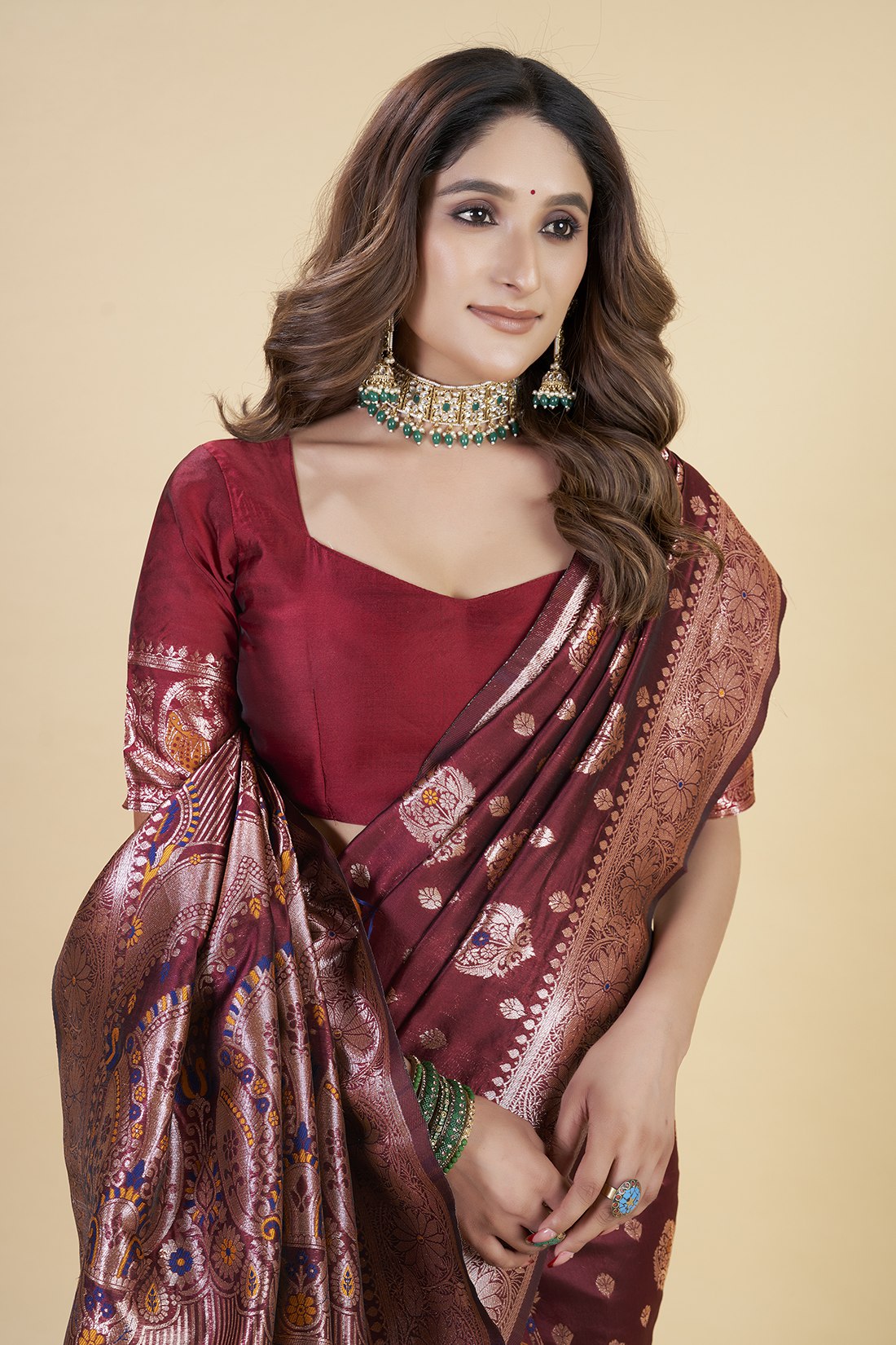 luxury banarasi saree in royal – perfect for weddings & festive wear