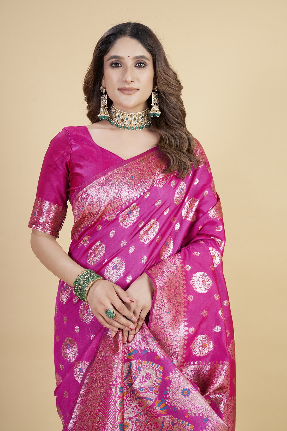 luxury banarasi saree in royal – perfect for weddings & festive wear