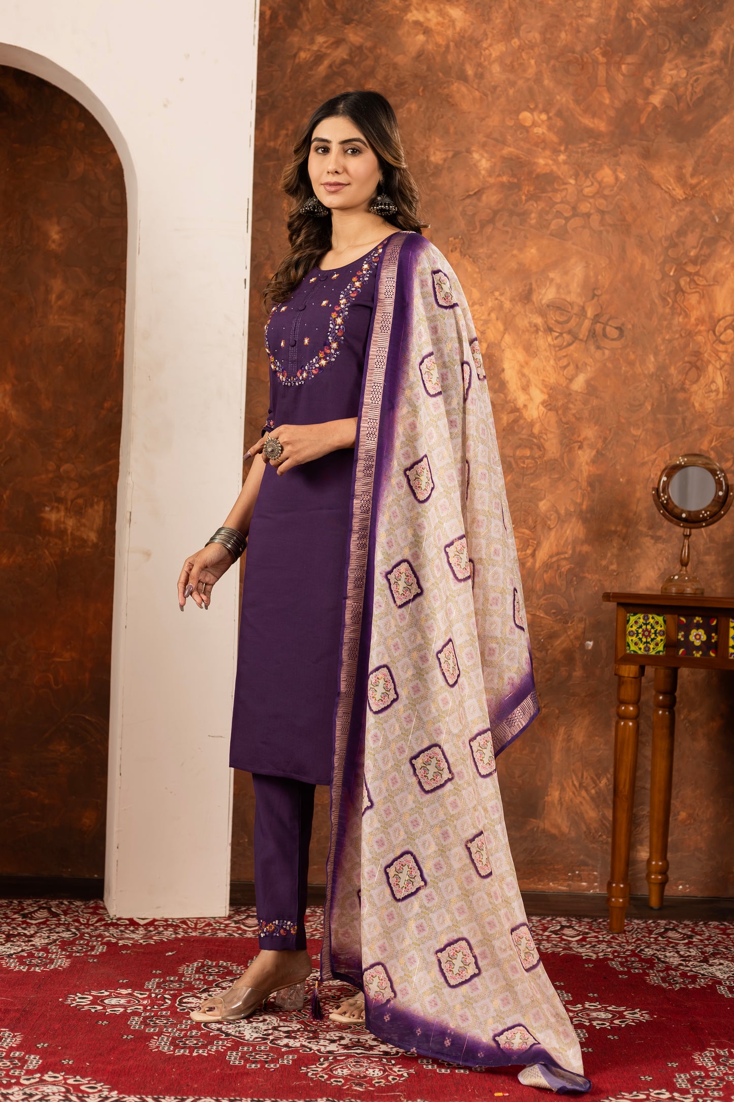 👗👗 elegant straight kurti pant dupatta set 👗👗
