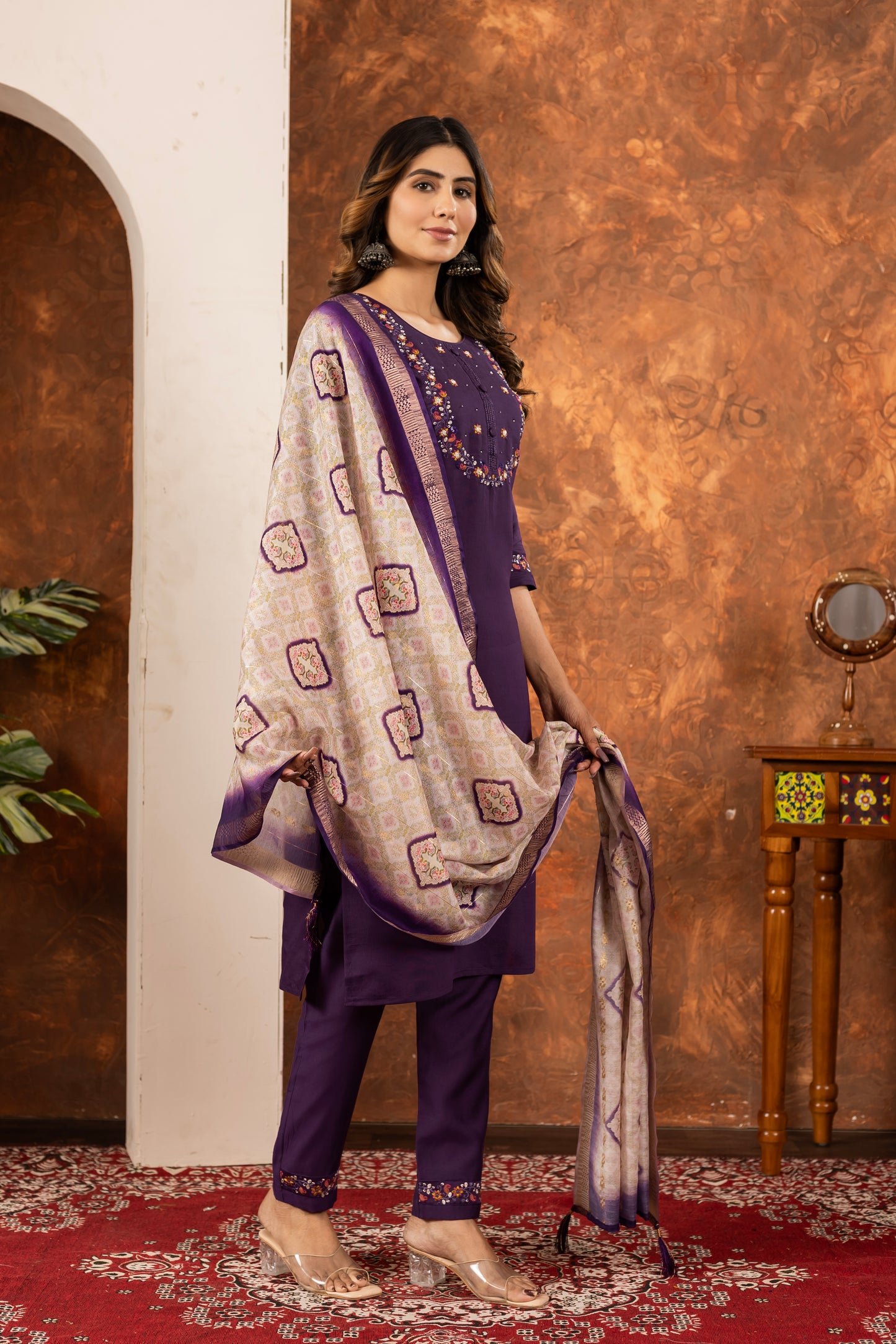 👗👗 elegant straight kurti pant dupatta set 👗👗