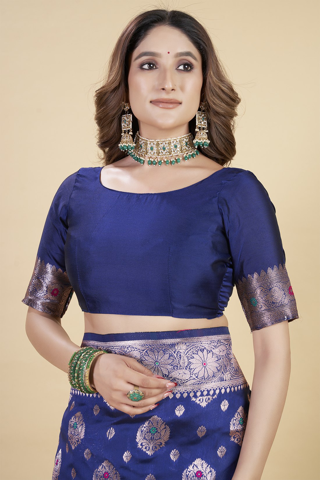 luxury banarasi saree in royal – perfect for weddings & festive wear