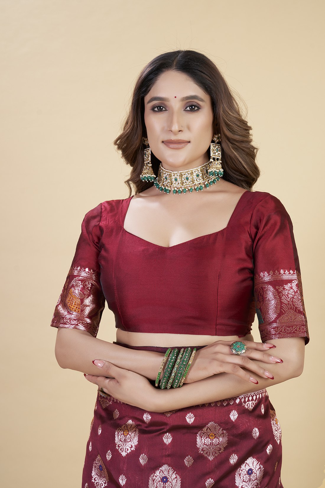 luxury banarasi saree in royal – perfect for weddings & festive wear