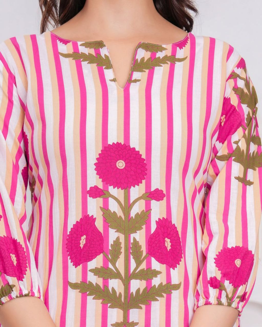 most magnificent pure cotton printed kurta set