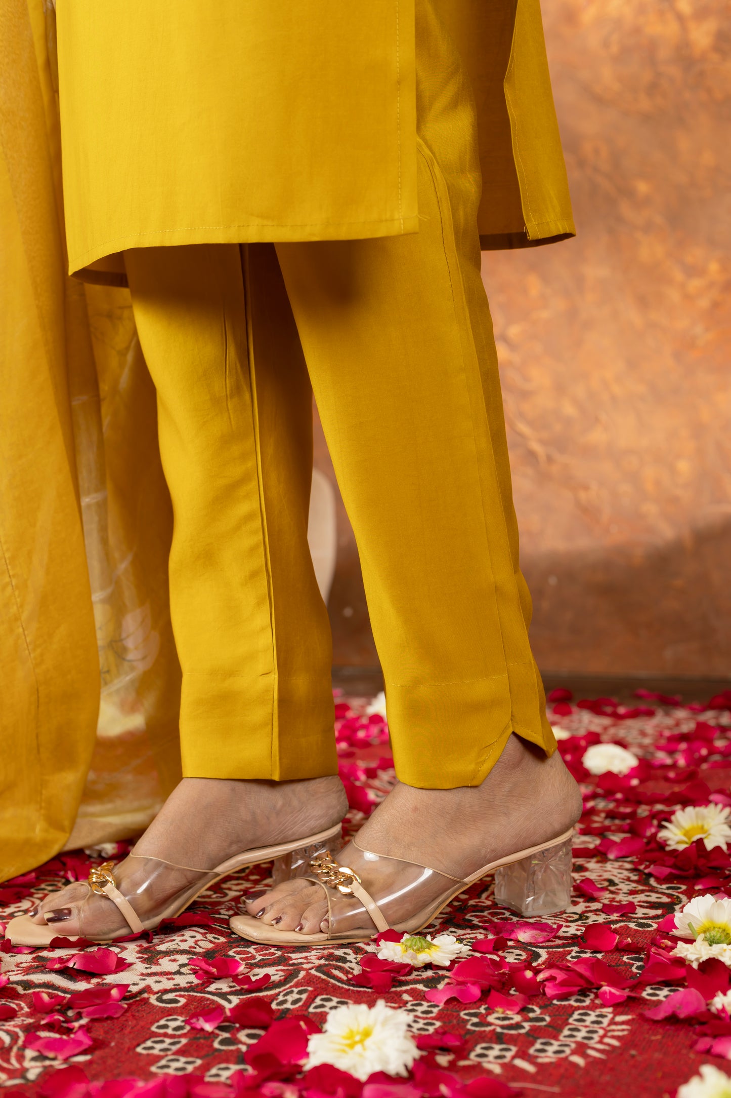 elegant mustard yellow kurti set with floral dupatta – perfect for every occasion