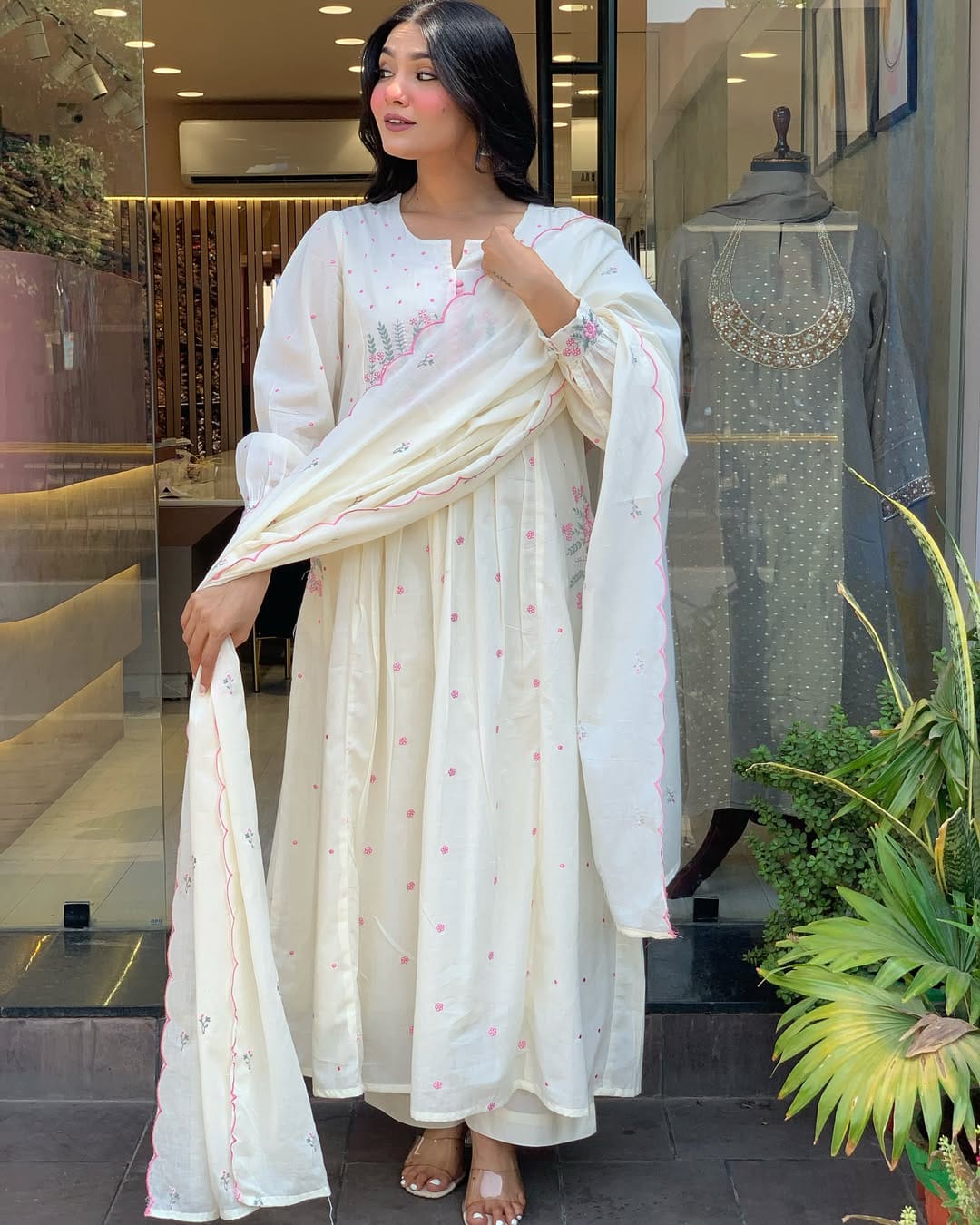 ✨ pure mul mul cotton kurta pant dupatta set ✨