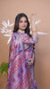 Lavender & Pink Soft Silk Saree with Copper Zari Border & Leaf Print (GG-513)