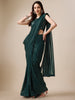 Georgette Women's Green Saree Silk With Blouse Piece (0143-Green )