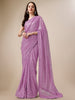 Georgette Women's Onion Saree Silk With Blouse Piece (0143-Onion )
