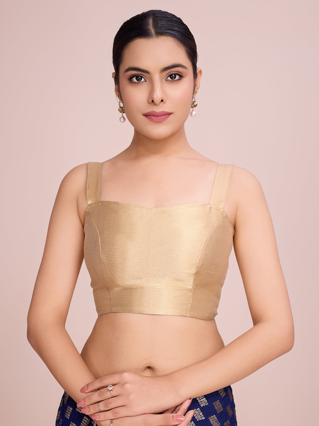 elegence women's georgette saree with blouse piece