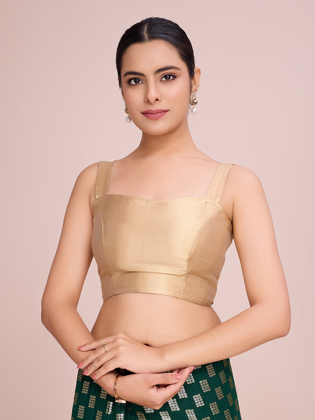 elegence women's georgette saree with blouse piece