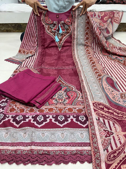 Premium Maroon Designer Kurti Suit – Party & Wedding Collection