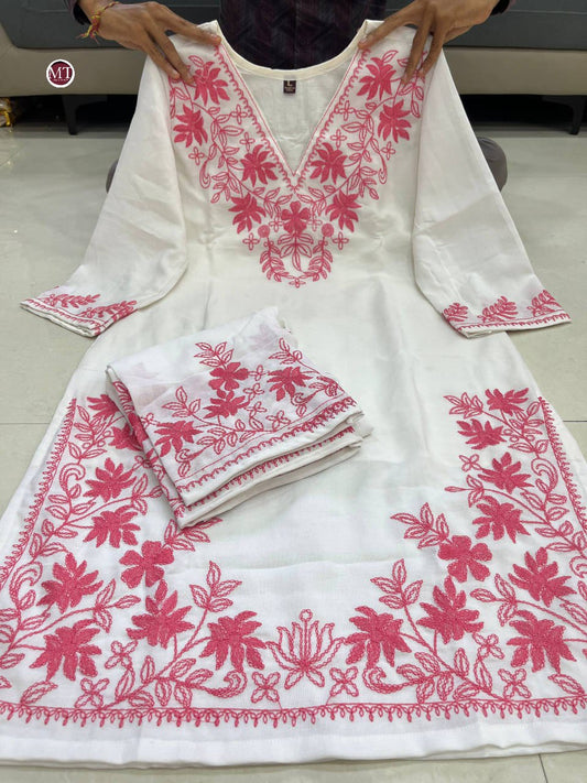 LILAN FULL EMBROIDERY KURTI SET