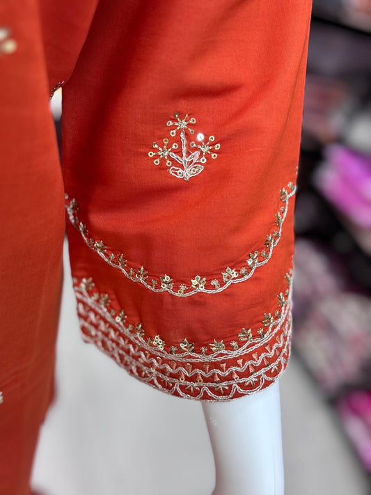 Presenting The Navratri  Special  3 Pcs Premium Plazo Set In Pure Roman Silk Fabric With To Make You The Centre of Attention