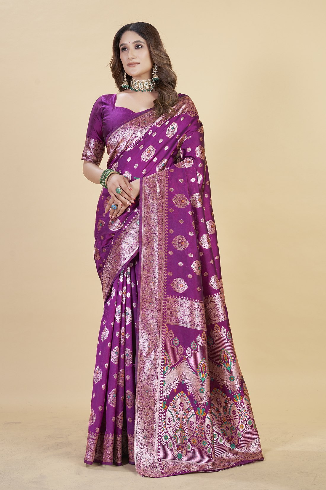 luxury banarasi saree in royal – perfect for weddings & festive wear