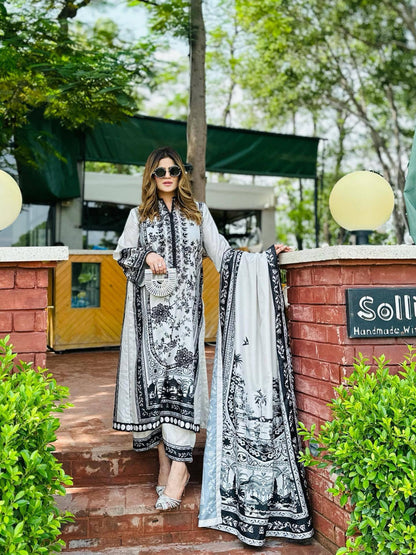 💃 Đěsigner Party Wear Look Printed Pur Malai Satin Long 3Pc Co-Ord Set 👗👗