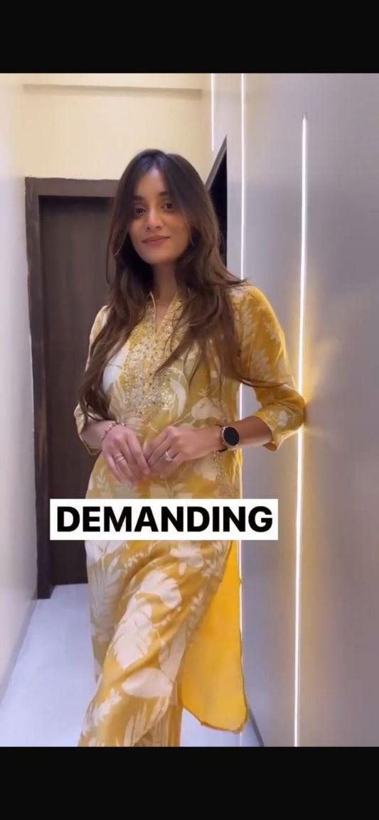 Elegant Floral Kurti Design for Modern Women