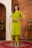 👗👗 Elegant Straight Kurti Pant Dupatta Set 👗👗