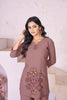 👗 Stylish Mauve Co-Ords Set with Vibrant Geometric Embroidery