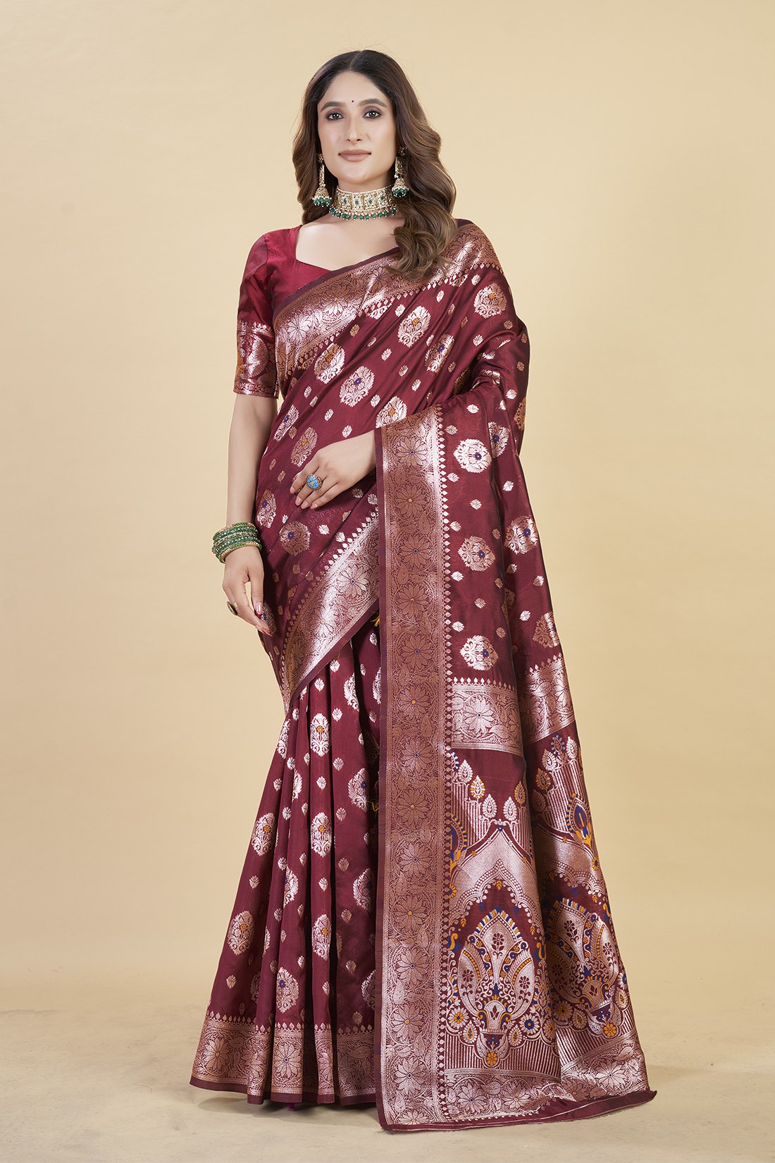 luxury banarasi saree in royal – perfect for weddings & festive wear