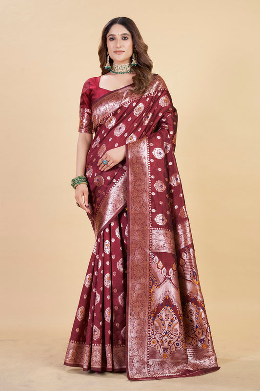 Luxury Banarasi Saree in Royal – Perfect for Weddings & Festive Wear