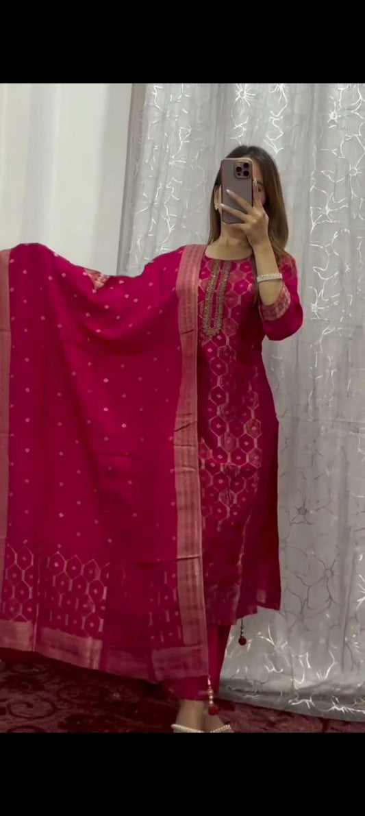 Featuring Beautiful Suit Sets in pure Banarasi Suit Set