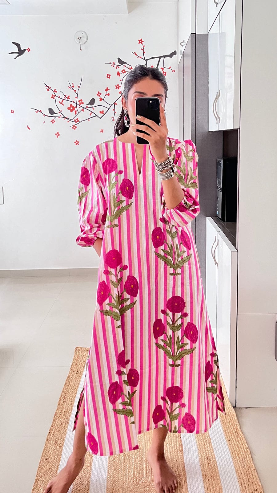 premium fine cotton co-ord style kurti pant set