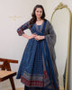MAL Cotton Kurti Plazo With Handwork Nack Dupatta Set