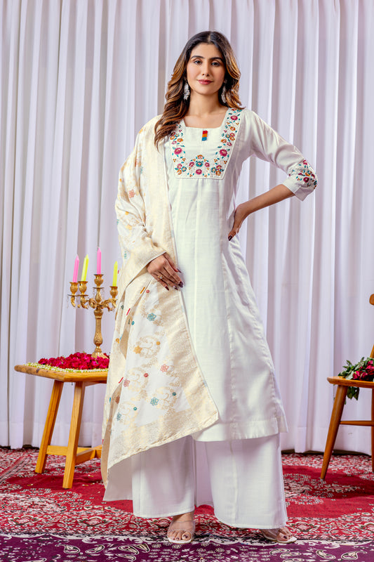 Multi Embroidery Thread,With Hand Work