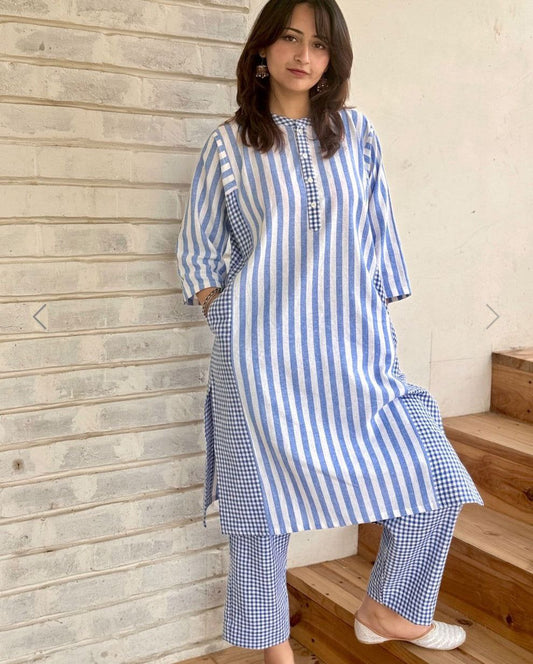 Premium Fine Cotton Co-Ord Style Kurti Pant Set