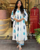 Elegant White & Blue Printed Kurti Set – Modern Ethnic Look