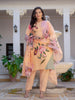 👗 Fully Stiched Cotton Kurti Pant Dupatta- Orange*AF2014