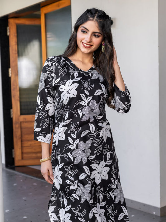 👗 Fully Stiched Cotton Blend Kurti Pant- Black* AF2026