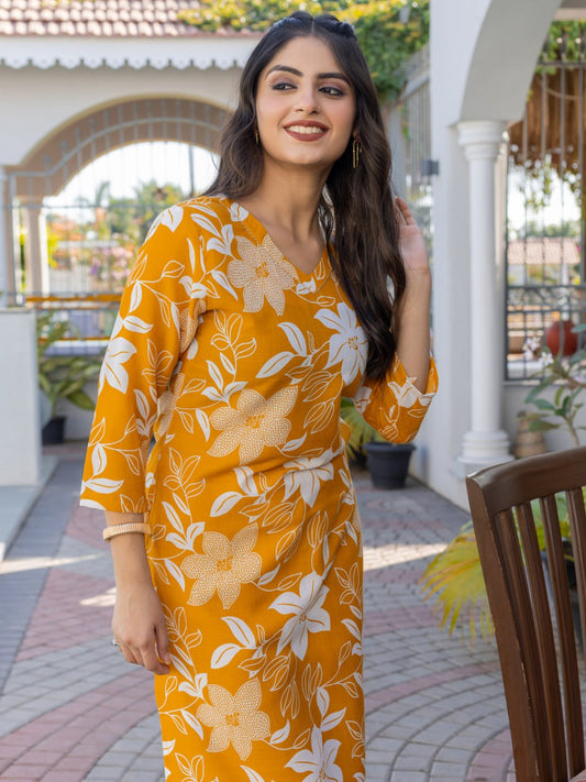 👗 Fully Stiched Cotton Blend Kurti Pant-   Yellow * AF2026