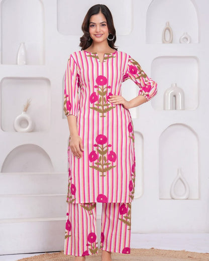 Most Magnificent Pure Cotton Printed Kurta Set