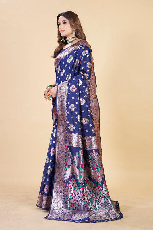 Luxury Banarasi Saree in Royal – Perfect for Weddings & Festive Wear