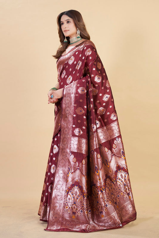 Luxury Banarasi Saree in Royal – Perfect for Weddings & Festive Wear